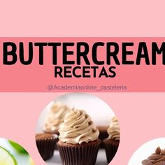 the cover of buttercream recetas