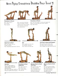 an instruction manual showing how to do the splitstand yoga pose for beginners