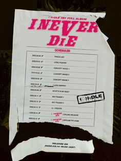 a piece of paper taped to the side of a sign that says inver die