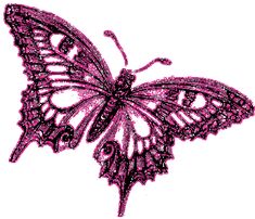 a purple butterfly flying through the air