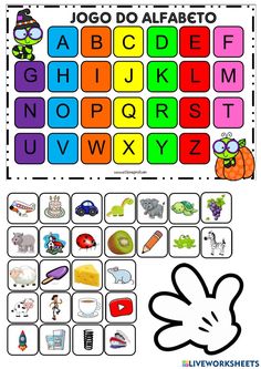 a colorful alphabet and numbers game for children to learn the letter sounds with their own pictures