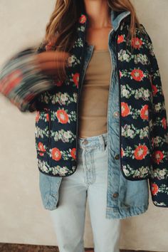 + Runs TTS + We recommend sizing up for oversized look Oversized Look, Dark Floral, Guinea Bissau, British Indian, Quilted Jacket, Mozambique, Ethiopia, Laos, Floral