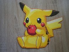 a close up of a piece of fabric with a pikachu on it