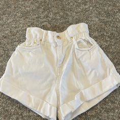 In Perfect Condition, Never Been Worn. High Waisted Jean, High Waisted Jean Shorts, White Denim, Jean Shorts, Color White, High Waisted, Womens Shorts, Women Shopping, White