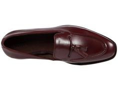 The Anthony Veer® Kennedy Tassel Loafer is made of full grain calfskin leather in a slip-on design with a Goodyear Welt Construction..Smooth leather lining and cushioned footbed for all-day wear..Leather outsole with reinforced stacked wooden heel..Imported..Product measurements were taken using size 8.5, width D - Medium. Please note that measurements may vary by size..Measurements: Weight: 11 oz Business Casual Slip-on Tassel Loafers With Leather Lining, Calf Leather Tassel Loafers For Semi-formal Occasions, Leather Slip-on Tassel Loafers For Business Casual, Classic Loafers For Derby In Fall, Classic Fall Derby Loafers, Classic Fall Loafers, Leather Tassel Loafers With Goodyear Welt For Business Casual, Business Calf Leather Slip-on Tassel Loafers, Business Calf Leather Tassel Loafers Slip-on