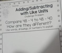 a close up of a piece of paper with writing on it and numbers to explain subtracting