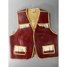 Vintage "Bully Wooly" Brand Official Cowboy Vest Suitable For Petite Women, Or Toddlers Lambskin & Wool, Beautiful Shade Of Red, Wonderful Rustic Vibe, Great Condition Hard One To Find.... Pickup Here In Fleming Island, Fl Or We Can Ship To You No Problem.... Thanks! Cowboy Vest, Western Vest, Shade Of Red, Rodeo Cowboy, Western Rodeo, Vest Outfits, Petite Women, Shades Of Red, Kids Jacket