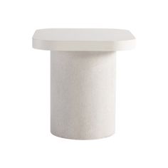 a white round table on a white background