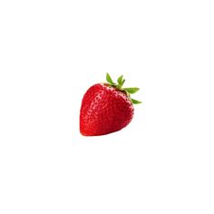 a single strawberry is shown against a white background