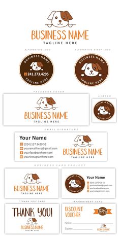 the business card is designed to look like a dog