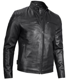 Black Fitted Leather Jacket For Men





Experience effortless style with the Men's Black Leather Biker Jacket. Crafted from real lambskin leather, this jacket blends modern aesthetics with functional details. The belted, buttoned collar and padded shoulder patches add a rugged appeal, while the multiple zippered pockets offer practical storage. Featuring sleek zipper cuffs and a tailored fit, it ensures comfort and versatility for any occasion. Perfect for layering during colder months or eleva Black Leather Outerwear For Urban Adventures, Casual Black Leather Biker Jacket, Biker Style Leather Jacket For Motorcycling, Casual Black Leather Motorcycling Jacket, Casual Black Leather Motorcycle Jacket, Fitted Black Leather Jacket For Urban Adventures, Fitted Black Biker Jacket For Urban Adventures, Black Moto Leather Jacket For Urban Adventures, Leather Biker Jacket For Urban Adventures