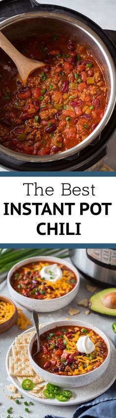 the best instant pot chili recipe is in this slow cooker and it's ready to be eaten