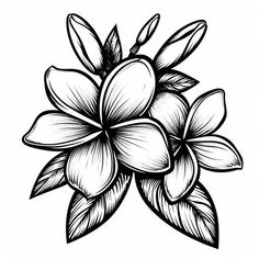 Plumeria Master Tattoo Designs Florida Flower Tattoo, Plumeria Tattoo Designs, Unique Tattoo Stencils, Half Flower Tattoo, Flower Foot Tattoo, Tropical Flower Tattoos, Hawaiian Flower Tattoos