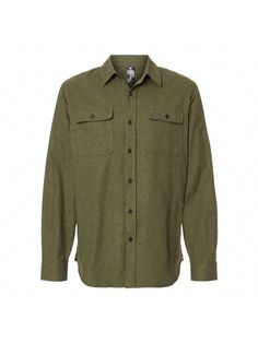 5.4 oz./yd (US), 9 oz./L yd (CA), cotton/polyester CVC fabric. Two flap pockets with button closure. Adjustable one-button cuffs. Half-moon back yoke with locker loop.Burnside Solid Long Sleeve Flannel Shirt () Army Green Casual  Long Sleeve Fabric Plain Shirt Non-Stretch  Men Clothing, size features are:Bust: ,Length: ,Sleeve Length: Outdoor Button-up Tops With Patch Pockets, Button-up Tops With Patch Pockets For Outdoor, Long Sleeve Shirt With Patch Pockets For Outdoor, Cotton Shirt With Patch Pockets For Outdoor, Outdoor Cotton Shirt With Patch Pockets, Green Winter Shirt With Pockets, Khaki Shirt With Flap Pockets For Fall, Casual Green Flannel Shirt With Pockets, Green Casual Flannel Shirt With Pockets