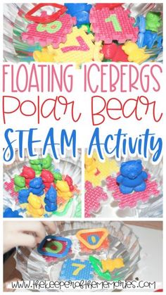 an icebergs polar bear steam activity for kids to play with and learn how to make it