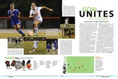 an article in the sports paper features images of soccer players