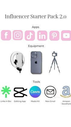 an info sheet with different items for the user to use on their phone or tablet