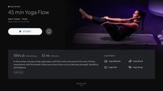 an image of a woman doing yoga on the webpage for a website design and development company