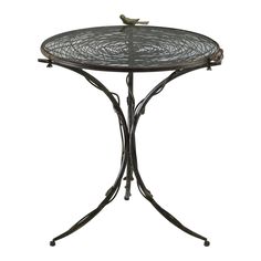 Cyan - 01644 - Bistro Table - Bird - Muted Rust Cyan Lighting, Bistro Dining Table, Metal Base Dining Table, Bistro Furniture, Sleeper Sofas, Outdoor Patio Set, Crane Bird, Outdoor Patio Furniture Sets, Cyan Design