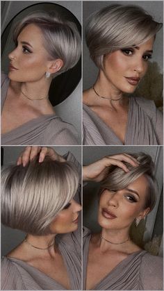 Instagram Bob Lung, Angled Bob Hairstyles, Chic Short Hair, Short Hair Images, Bob Hairstyles For Thick, Super Short Hair, Edgy Short Hair, Hairdos For Short Hair, Edgy Hair