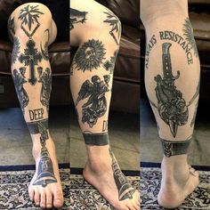 Russian Prison Tattoos, Tattoo Mafia, Woodcut Tattoo, Russian Tattoo, Prison Tattoos, Traditional Tattoo Sleeve, Old School Tattoo Designs, Leg Tattoo Men, Traditional Tattoo Art