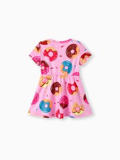 * Donut Print
* Soft and comfy
* Material: 94% Polyester, 6% Spandex
* Machine wash, tumble dry
* Imported Food Donut, Toddler Dress, Made In China, Printed Shorts, Donuts, Toddler Girl, Short Sleeve Dresses, Spandex, China