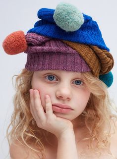 Oeuf Kids accessories Pom Pom Hats-Olive/Teal - Ever Simplicity Kids Catalogs, Happy Children, Girl Beanie, Kids Photoshoot, Kid's Fashion, Star Style, Winter Kids, Beanie Babies, Pom Pom Hat