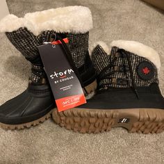 Storm By Cougar Waterproof Brush Tweed Textile Winter Boots Brand New With Tags. Women’s Size 7 Cougar Storm Boots, Boot Brands, Winter Rain, Winter Boots, Rain Boots, Black And Brown, Size 7, Textiles, Women Shoes