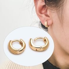 ★ High quality real gold plated brass leverback earring hooks, color not easily tarnish, lead nickel free ★ Size: circle 10mm, 5mm Width approx.           circle 12mm, 4mm Width approx.           circle 14mm, 4.6mm width approx. Quantity: 10pcs Color: gold  Material: 18K gold plated brass  ❤ More gold plated brass items here: ❤ https://www.etsy.com/shop/Nbeads?search_query=GB ❤ More metal findings(brass, silver, alloy etc.) here: ❤ https://www.etsy.com/shop/Nbeads?section_id=6656259 Gold Hypoallergenic Hoop Clip-on Earrings, Gold Huggie Earrings With Ear Wire, Adjustable Gold Hoop Huggie Earrings, Gold Huggie Cartilage Earrings With Ear Wire, Gold Hoop Earrings With Lever Back, Gold-plated Huggie Earrings With Lever Back, Gold Plated Gold Huggie Earrings With Lever Back, Gold Small Hoop Earrings With Lever Back, Adjustable Gold Lever Back Earrings