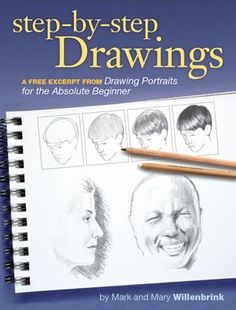 a book with pencils on top of it that says step - by - step drawings