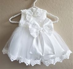 Flower Girl Dresses Lace, Christening Dress Baby Girl, Baptism Dress Baby Girl, White Tulle Dress, Lace Dress White, Blessing Dress, Girls Tulle Dress, Dress Infant