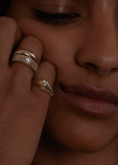 Inspired by Jennie's great grandmother's wedding band, this is a signature timeless piece you'll wear for every occasion. Her soft curves are bold, yet elegant enough to be worn day to night. Make her your trademark. Hollow and designed with comfort in mind. If you're looking for a solid version, shop the Dare to Love Dome Ring I (NON-HOLLOW).Complete the look with our Claudine Twist Ring II. We recommend sizing up by at least half a size if this ring is thicker than what you typically wear. Thi Modern Thick Band Diamond Ring For Weddings, Elegant Rings With Tension Setting And Thick Band, Elegant Jewelry With Thick Band Tension Setting, Timeless Wide Band Diamond Wedding Ring, Wedding Rings With Smooth Bezel And Thick Band, Elegant Diamond Ring With Thick Band For Wedding, Timeless Thick Band Wedding Ring, Elegant Thick Band Wedding Diamond Ring, Elegant Wedding Diamond Ring With Thick Band