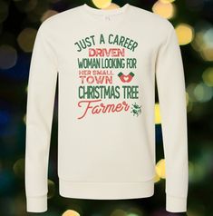 I believe in the magic of a Hallmark Christmas movie! It can happen to you! In the meantime, manifest your destiny by wearing this sweatshirt! This design is also available as a t-shirt!  Check out my shop for more style variations and for other Hallmark-inspired designs! **ABOUT DRESSING FESTIVE** Welcome to my shop, Dressing Festive! I've been selling festive tees on my website for a while now, but recently started an Etsy Store, so welcome to my page! Here at Dressing Festive, we believe in c Christmas Cotton Sweatshirt With Graphic Print, Holiday Cotton Sweatshirt With Graphic Print, Holiday Graphic Print Cotton Sweatshirt, Holiday Cotton Sweater With Graphic Print, Tyler Hynes, Christmas Movie Shirts, Couples Outfit, Hallmark Movie, Hallmark Christmas Movies