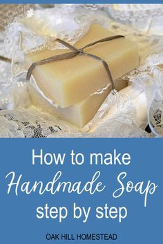 How to make handmade soap at home from scratch.  #selfsufficient #fromscratch #makesoap Soap With Tallow, Homemade Soap Recipes, The Homestead, Homemade Bath Products, Handmade Headbands, Handmade Journals, Soap Recipes, Shampoo Bar, Home Made Soap