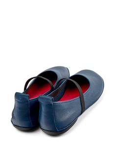 Find CAMPER Right Nina Leather Ballerina Shoes on Editorialist. navy blue leather asymmetric toe elasticated strap branded insole flat rubber sole Blue Ballet Flats, Violet Pastel, Camper Shoes, Blue Flats, Womens Ballet Flats, Ballet Pumps, Ballerina Shoes, Leather Flats, Blue Shoes