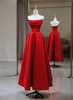 #promdress, #partydress, #redpromdress, #gown, prom2024, #longpromdress Red Satin Prom Dress, Party Dress Red, Satin Evening Dress, Prom Dress Red, Satin Formal Dress, Strapless Evening Dress, Satin Evening Dresses, Long Prom Gowns, Gown Prom