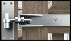 an image of a door handle and latch on a wooden door with stainless steel hardware