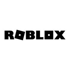 the word roblox is written in black on a white background