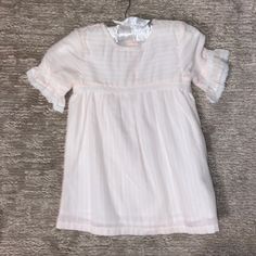 New. Never Worn. Adorable Piece. Short Sleeve Baptism Dress For Spring, Kids' Dresses, Dress Collection, Pink White, Colorful Dresses, Pink, Dresses, White, Color