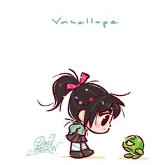 a drawing of a girl and a frog with the caption's name on it