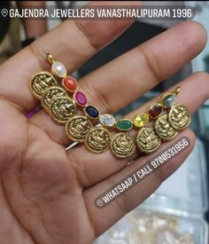 Navaratna Black Beads, Neelkanth Jewellers, Navratan Necklace, Kasu Mala, 25 October, Neck Pieces Jewelry