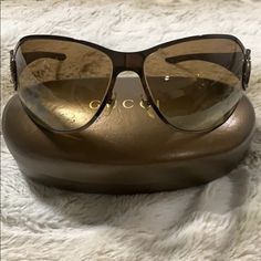 Gucci Sunglasses With Swarovski Crystals In Excellent Condition - No Case Gucci Sunglasses, Gucci Accessories, Colored Sunglasses, Sunglasses Accessories, Swarovski Crystals, Square Sunglass, Women Accessories, Gucci, Sunglasses