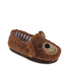 Kids Boys Fuzzy Brown Teddy Bear Slippers House Shoes New With Tags This Sweet Bear Slipper Will Keep Your Little Toddler Warm, Cozy And Happy. Featuring A Plush And Sherpa Upper, With Sweet 3d Bear Face Details. The Lining Is A Soft & Breathable Terry. Also Featuers A Tpr Indoor/Outdoor Bottom For Skid Resistance. Sizes: 5-6, 7-8, 9-10, 11-12 Soft Plush Upper Breathable Terry Lining Tpr Outsole Easy On/Easy Off 3d Details And Embroidery Enjoy Daily Shipping Of Your Purchases! Shop My Closet For Cute Brown Round Toe Slippers, Cute Round Toe Slippers For Playtime, Comfortable Synthetic Slippers For Playtime, Teddy Bear Slippers, Dinosaur Slippers, Monster Slippers, Cat Slippers, Shark Slippers, Unicorn Slippers