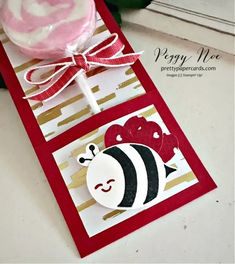 a close up of a lollipop on a card