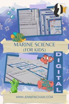 marine science for kids with pictures of fish and corals