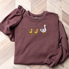 Embroidered, Duck, Duck, Goose, Silly Goose Sweatshirt, Goose Crewneck Sweatshirt, Funny Sweatshirt, Funny Shirt, White Letters, Christmas - Etsy Goose Sweatshirt, Embroidered Duck, Letters Christmas, Duck Duck Goose, Pet Vet, Duck Duck, Silly Goose, White Letters, Funny Sweatshirts