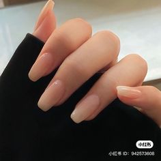 Fake Nail Aesthetic, Acrylic Nails Korean Style, Natural Color Nail Ideas, Soft Girl Nails Acrylic, Soft Nails Aesthetic, Medium Nails Gel, Fake Nails Aesthetic, Aesthetic Simple Nails, Jelly Acrylic Nails