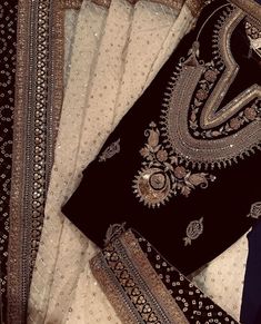 Marori Work Embroidery Dresses, Dabka Border Embroidery, Zardozi Embroidery Designs Pattern, Velvet Kurta, Chanderi Dupatta