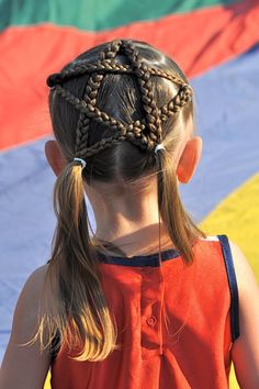 4th of july hair for the girls.... Girl Hair Dos, Simple Hairstyles, Bridesmaid Hair Half Up, School Hairstyles, Back To School Hairstyles, Star Hair, Crazy Hair Days, Kids Black, Black Braids