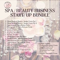 Home Spa Ideas Room, Beauty Small Business Ideas, Mobile Facial Business, Facial Supply List, Esthetician Supply List, Esthetician Room Supplies List, Vintage Esthetician Room, Mobile Spa Business Ideas